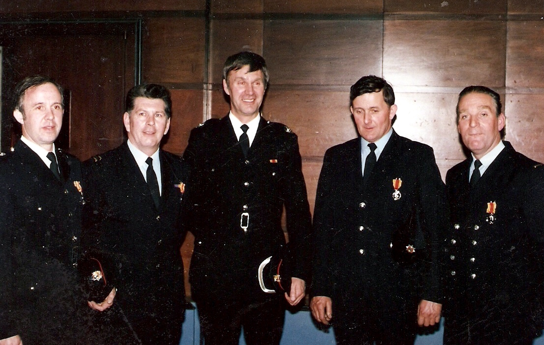 Alan (far right) in his fireman days